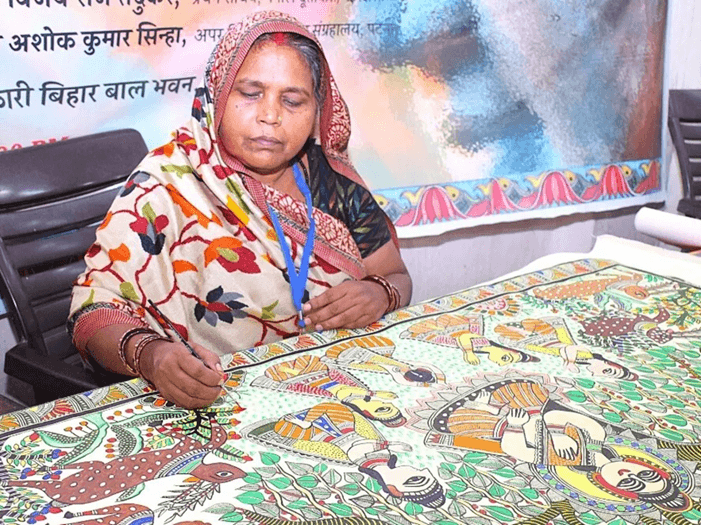 दुलारी देवी; dulari devi; Daughter of Bihar Gaya Padmshree Mithila painting Dulari Devi दुलारी देवी; dulari devi; Daughter of Bihar Gaya Padmshree Mithila painting Dulari Devi