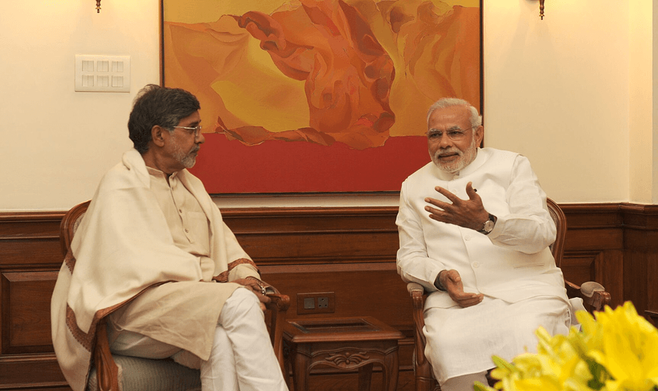 कैलाश सत्यार्थी; नोबेल शांति पुरस्कार PM Modi meets Nobel Laureate Kailash Satyarthi